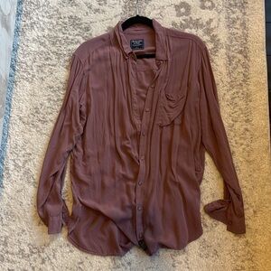 Abercrombie Mauve button down size L